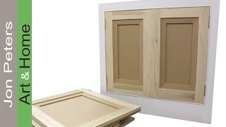 This video shows you how to make and hang cabinet doors for the entertainment center and TV Lift Cabinet unit including the ...