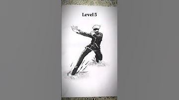 How to draw Gojo in Different Levels 😳#shorts #anime #drawing #gojo #jujutsukaisen