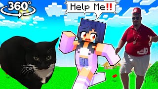 WHO CAN Save APHMAU From MAXWELL The CAT &amp; SKIBIDI BOP YES YES YES GUY in Minecraft 360°