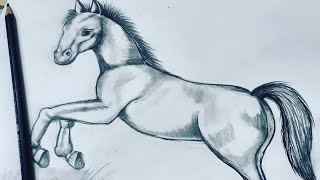 Easy and Alluring sketch of Horse for beginners