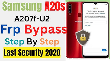 Frp Bypass Samsung A20s/A207f/U2 Frp Android 10/Google Account Reset Done/New Security 2020
