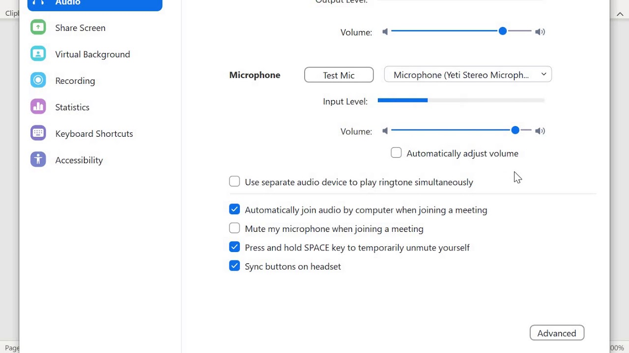 Audio Adjustments for Zoom on PC or Mac - YouTube