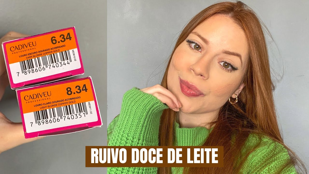 RETOQUE DE RAIZ com 6.34 + 8.34 CADIVEU | RUIVO DOCE DE LEITE