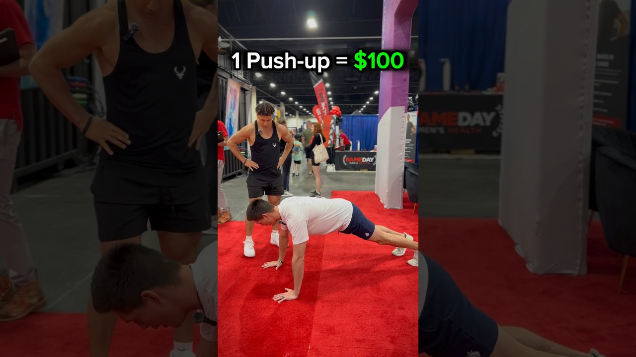 I’ll Give Him $100 For Every Push-up He Does💪🏽‼️ #gyat #rizz #gymcrush ...