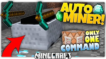 Minecraft 1.9 | AUTO MINING TURTLE! | Collect Gems, Break Bedrock | Only One Command