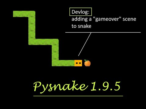 PySnake - devlog - pygame: gameover scene