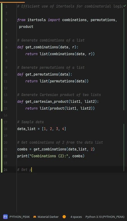 How to use itertools for combinatorial logic? Master Combinatorial ...