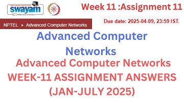 NPTEL Advanced Computer Networks Week 11 Assignment 11 Answers Solution | JAN-APR 2025