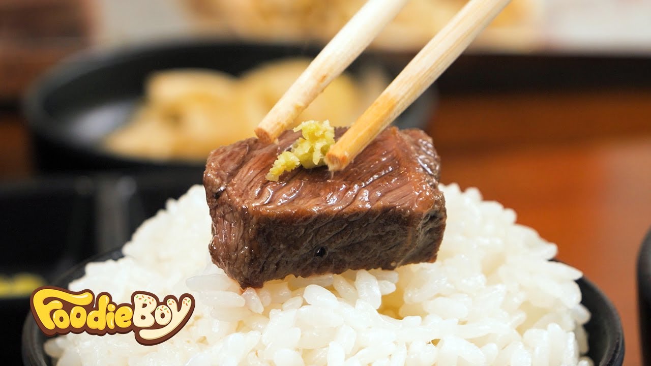 Удивительное умение! мастер теппаньяки - говяжья лопатка, ребра, рубец