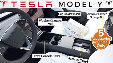 Tesla Model Y Juniper 2026 | 5-delige accessoireset voor de middenconsole | Onmisbaar voor $ 39,99