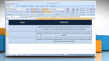 How to use the Excel LOG function :Tutorial