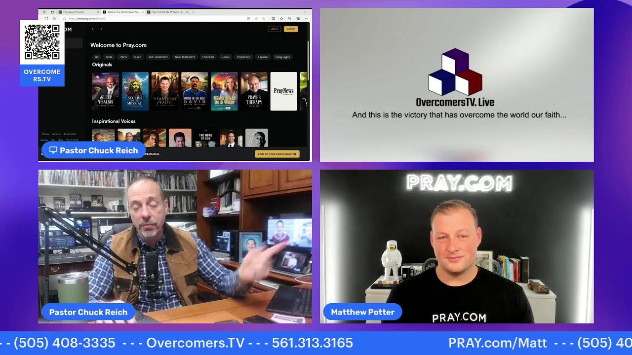 Matthew Potter Interview - co-founder of Pray.com – OvercomersTV.Live 