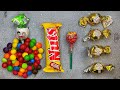 Satisfying Video I Lollipops and Sweets  Yummy Rainbow Lollipops ASMR Unpacking Skittles Nuts