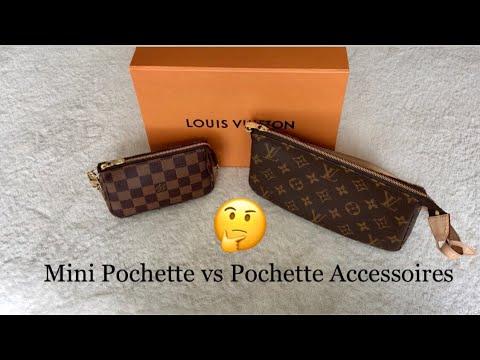 Mini Pochette Accessoires Monogram vs Damier Azur and how to