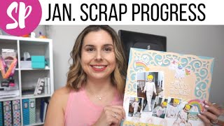 JANUARY SCRAPBOOK PROGRESS 2022 | Project Life &amp; Traditional Scrapbooking + Apps I&#39;m Using