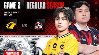 ONIC vs GEEK FAM ID | Regular Season Week 2 Day 1 | Game 2 | #MPLIDS16