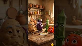 Aalu–Baingan–Bhindi–Tamatar – Ancient Veggie Council – Rustic Kitchen #shorts #trending #yt #ytviral