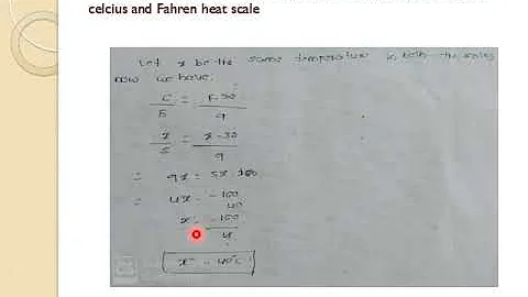 TD class 17(Relation Between celcius &Fahrenheit scale and Thermometric property)