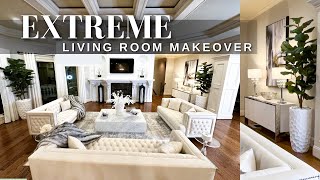 EXTREME LIVING ROOM MAKEOVER 2023 | Home Decor Living Room Makeover