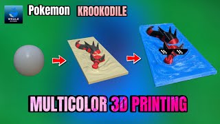 Pokemon Krookodile Multicolor 3D Printing from Nomad Sculpt