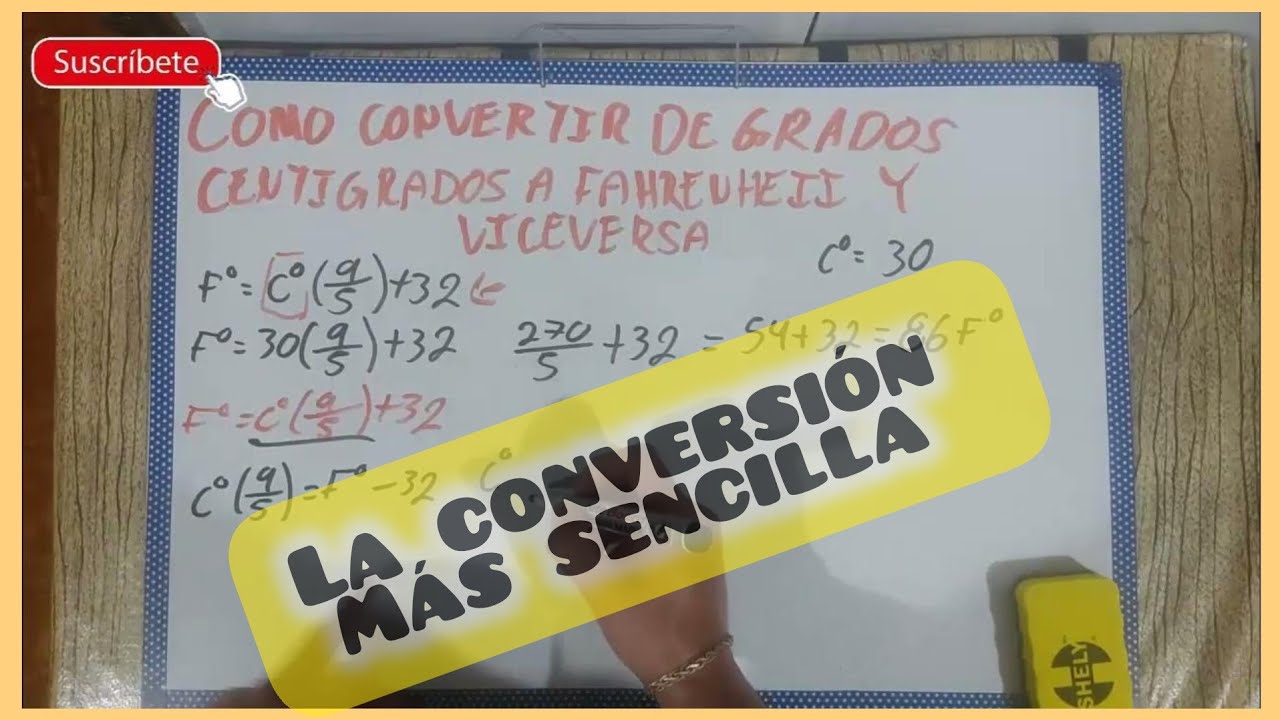 Como CONVERTIR de grados FAHRENHEIT a CENTIGRADOS y viceversa - YouTube