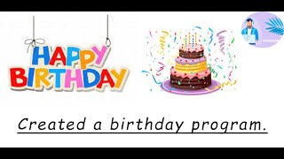 Information | Made a Birthday program in python | #shorts News