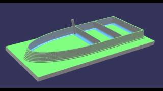 5 Axis Boat Machining Simulation