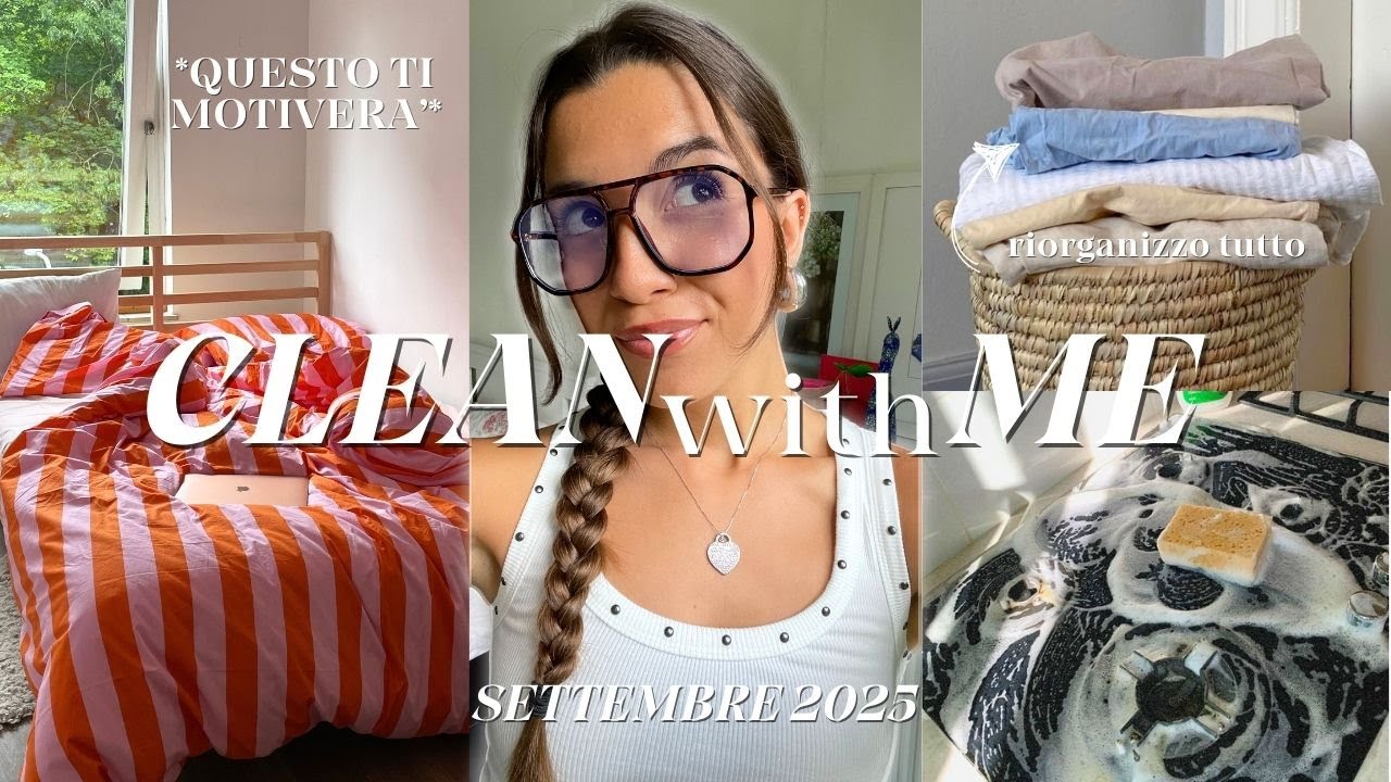 DEEP CLEAN + ORGANIZZA CON ME VLOG 🫧✨motivazione per pulire e riordinare la tua stanza per settembre