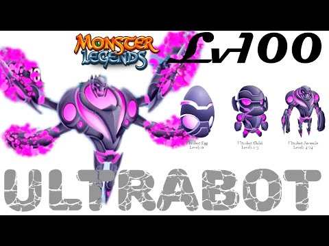 Ultrabot 1-100 Monster Legends Легенарный монстр метала на прокачку