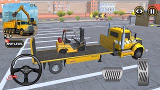 Road Construction Simulator 3D - Trucks Forklift Loading Driving Gameplay Walkthrough Part 1 screenshot 1