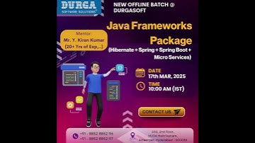 🔥 Java Frameworks Package Training | New Offline Batch | Join Now!