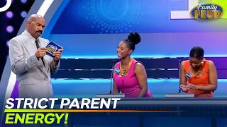 Steve Harvey Lost It At This Parenting Logic! | Family Feud