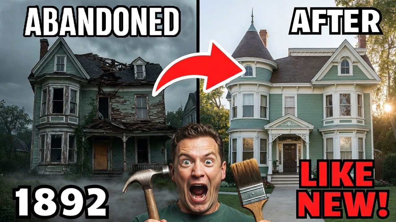 ASMR Restoration: Abandoned 1892 Queen Anne Victorian → Like New (Time-lapse) | Ultra-Realistic