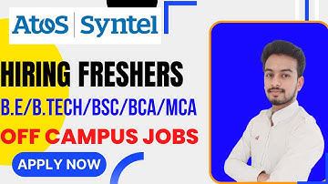 Atos | Syntel | Hiring Freshers 2022 | Latest Off Campus Drive | Latest Jobs | Must Watch | Apply