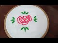 Rose flower embroidery tutorial //hand embroidery for beginner