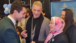 محجبة .. اول ظهور لزوجة محمود حميدة في عرض فيلم ريتسا