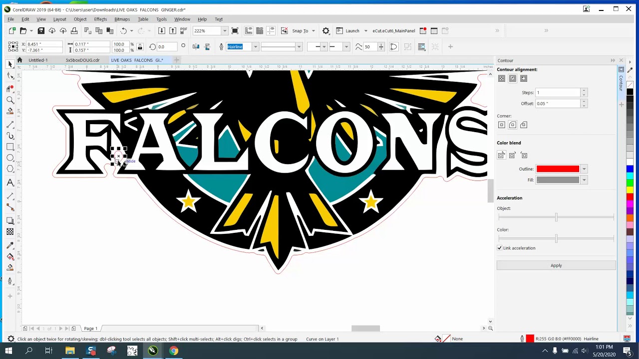 Corel Draw Tips & Tricks Cut outline around a sticker - YouTube