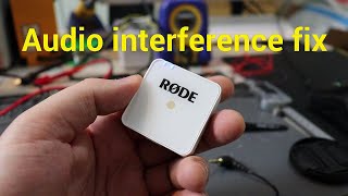 How to fix Rode Wireless Go audio feedback/interference