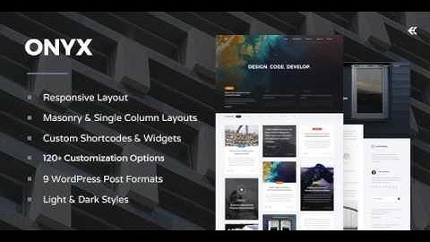 Onyx - Responsive WordPress Blog Theme | Themeforest Website Templates and Themes