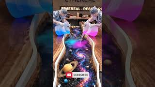 I Built an Entire Galaxy Inside a Resin Table 🌌 | Satisfying Epoxy Art