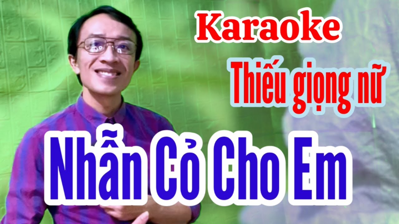 Nhẫn Cỏ Cho Em | karaoke Thiếu giọng nữ | Song ca với Quang Sang