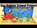 Sea habitat model making using cardboard and paper  diorama model making  howtofunda