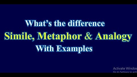 Simile, Metaphor & Analogy |literary devices | Figure of speech with examples
