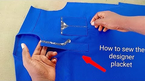 how to make half side senator placket pipping design with button hook