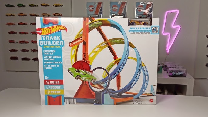 Hot Wheels Track Builder TB-7 Loop Base Track & Manual Rubber Band Launcher