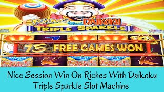 NICE SESSION WIN ON RICHES WITH DAIKOKU TRIPLE SPARKLE SLOT MACHINE - SunFlower Slots