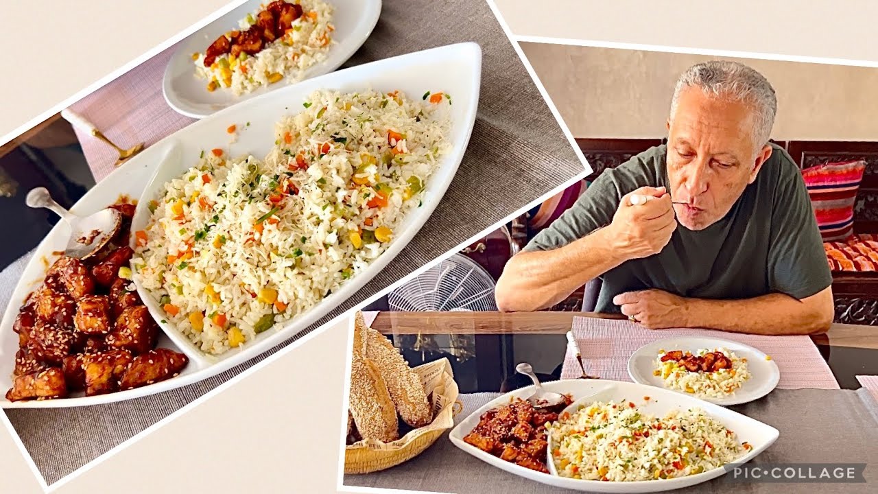 جربو هاد الطريقة في تحضير الأرز بالخضر مرافق بالدجاج المعسل تصلاح لغداء المدرسة و العمل مغدي و صحي