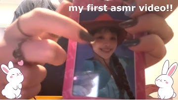 my first ASMR video | tapping & scratching on random objects