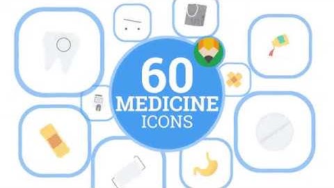Medicine Health Hospital Animation Flat Icons and Elements - After Effects Template