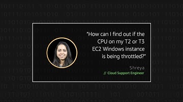 How can I find out if the CPU on my T2 or T3 EC2 Windows instance is being throttled?